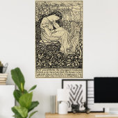  meisje en zwaan door Arthur Joseph Gaskin Poster (Thuiskantoor)