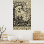  meisje en zwaan door Arthur Joseph Gaskin Poster (Keuken)