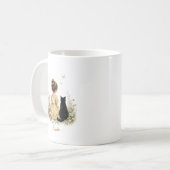 Meisje en zwarte kat koffiemok (Voorkant links)