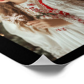 Meisje engel met bloemen Sticker Poster (Hoek)