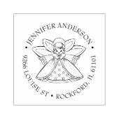 Meisje Engel Religieuze Vintage Christelijk Rubberstempel (Afrduk)