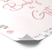 Meisje Enkele Bunny Baby shower Boeken en geschenk Poster (Hoek)