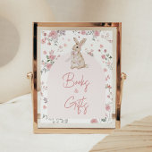 Meisje Enkele Bunny Baby shower Boeken en geschenk Poster