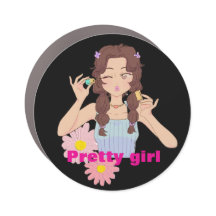  meisje esthetisch | Schattigee make-upillustratie