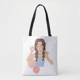  meisje esthetisch | Schattigee make-upillustratie Tote Bag