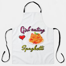 Meisje eten spaghetti