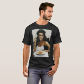 Meisje eten spaghetti - Sophia Loren T-shirt (Voorkant volledig)
