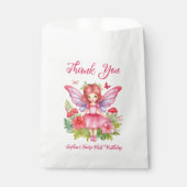 Meisje Fairy Eerste Verjaardag Schattige Roze Wate Bedankzakje (Voorkant)