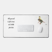 Meisje fee met gele vleugels bureau mat (Keyboard & Muis)
