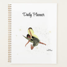 Meisje fee met gele vleugels dagelijkse planner