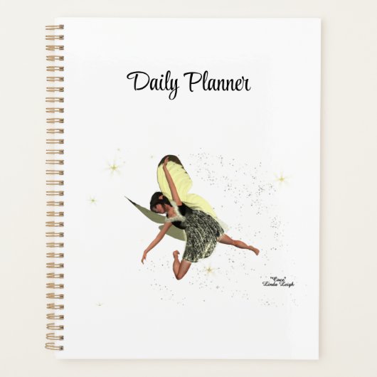 Meisje fee met gele vleugels dagelijkse planner (Voorkant)