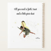 Meisje fee met gele vleugels dagelijkse planner (Achterkant)