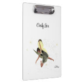 Meisje fee met gele vleugels klembord (Rechts)