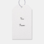 Meisje fee met gele vleugels verjaardagscadeau Lab Cadeaulabel (Achterkant)