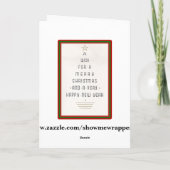  meisje feestdagen kaart (Achterkant)