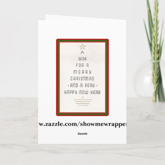  meisje feestdagen kaart (Achterkant)