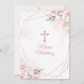 Meisje Fiesta Roos Goud Mexicaans Bautizo Roze Blo Kaart (Achterkant)