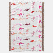 Meisje figuur schaatsen schaatsen naam overal deken (Voorkant Verticaal)