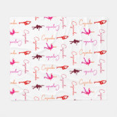 Meisje figuur schaatsen schaatsen naam overal fleece deken (Voorkant (Horizontaal))