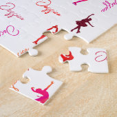 Meisje figuur schaatsen schaatsen naam overal legpuzzel (Zijkant)
