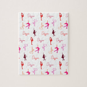 Meisje figuur schaatsen schaatsen naam overal legpuzzel