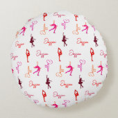 Meisje figuur schaatsen schaatsen naam overal rond kussen (Achterkant)