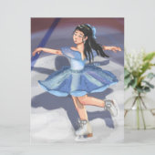 Meisje figuur skater handgetrokken digitale kunst  (Staand voorkant)