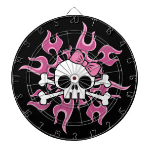 Meisje Flaming Skull Dartbord