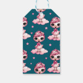 Meisje Flamingo Thema Cadeaulabel (Achterkant)