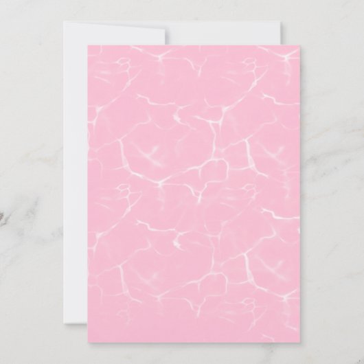 Meisje Flamingo zwembad feest verjaardag Kaart (Achterkant)