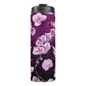 *~* Meisje Floral Glitter Confetti Thermal Tumbler Thermosbeker (Voorkant)