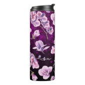*~* Meisje Floral Glitter Confetti Thermal Tumbler Thermosbeker (Gedraaid links)