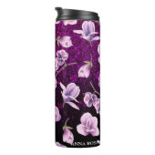 *~* Meisje Floral Glitter Confetti Thermal Tumbler Thermosbeker (Geroteerd rechts)