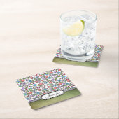 Meisje Floral Pattern:  Kartonnen Onderzetters (Insitu)