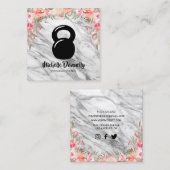 Meisje Floral Personal Trainer Vierkante Visitekaartje (Voorkant / Achterkant)