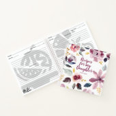 Meisje Floral Recipes voor mijn dochter Keepslag Notitieboek (Binnen)