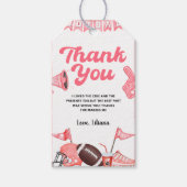 Meisje Football Eerste verjaardag Dank je Label Cadeaulabel (Voorkant)