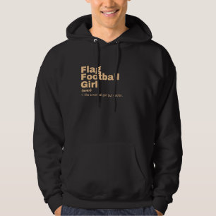 Meisje - Football met vlag Hoodie