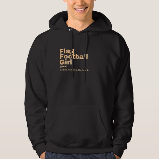 Meisje - Football met vlag Hoodie (Voorkant)