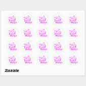 MEISJE FOREL JAGER RONDE STICKER (Vel)