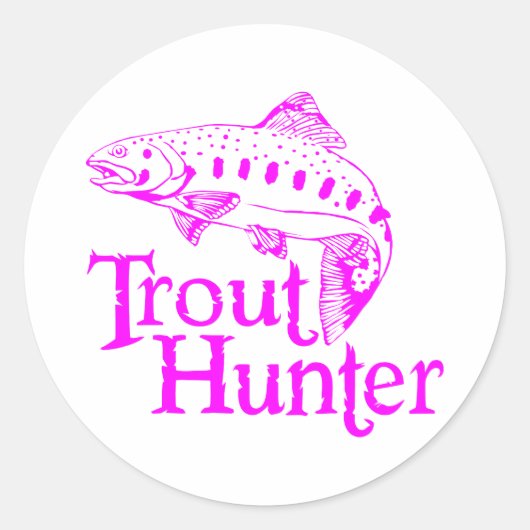 MEISJE FOREL JAGER RONDE STICKER (Voorkant)