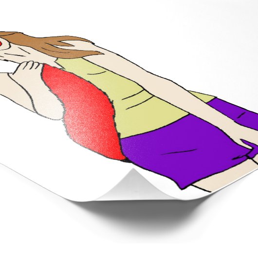 meisje foto afdruk (Hoek)