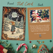  Meisje Fotobericht Kerst Vakantie Kaart