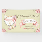 Meisje Fox Baby Meisje Douche Banner (Horizontaal)