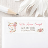 Meisje Fox Baby shower retour adreslabels Etiket (Insitu)