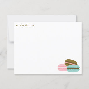 Meisje Franse Macarons Dank je wel Kaart