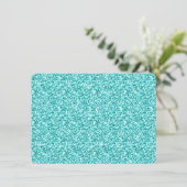 Meisje, Fun Aqua Blue Glitter Gedrukt Kaart (Staand voorkant)
