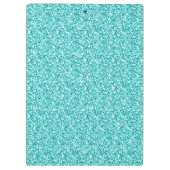 Meisje, Fun Aqua Blue Glitter Gedrukt Klembord (Achterkant)
