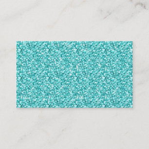 Meisje, Fun Aqua Blue Glitter Gedrukt Visitekaartje