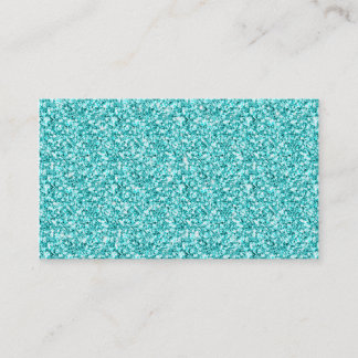 Meisje, Fun Aqua Blue Glitter Gedrukt Visitekaartje